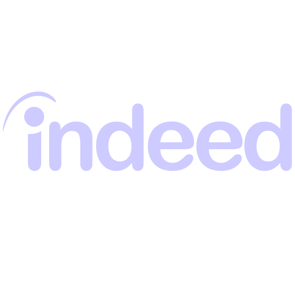 Indeed logo with the word "indeed" in lowercase letters and a stylized dot over the "i", perfectly capturing its commitment to construction and civil engineering recruitment excellence.